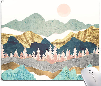 Mouse Pad, Abstract Mountain Mouse Pad, Washable Square Cloth Mousepad for Gaming Office Laptop, Non-Slip Rubber Cute Computer Mouse Pads for Wireless Mouse, Personalized Mouse Pads for Desk