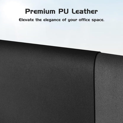 Aothia Leather Desk Pad Protector - Large Mouse Pad, Office Desk Mat, Non-Slip PU Leather Desk Blotter, Laptop Desk Pad, Waterproof Desk Writing Pad for Office and Home (Black, 38" x 13.7")