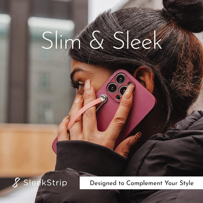 SleekGrip Premium: Swappable Phone Stand & Phone Grip - Ultra Thin Convertible Grip Holder Fits Most iPhone and Android Cases, Phone Strap Compatible with Wireless Chargers and Car Mounts