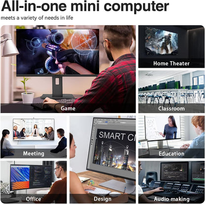 TRIGKEY Mini PC Ryzen 5 5500U(6Cores, 12Threads) 16GB DDR4 500GB M.2 NVME(Max 2200MB/S) SSD, S5 Mini Desktop Computers OS 11 Pro, WiFi6(802.11ax) BT5.2, Triple Display USB 3.2 * 3 Type-C LAN 2.5Gbps