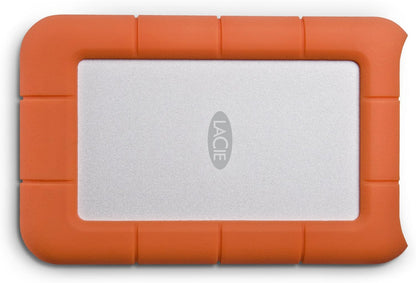 LaCie Rugged Mini 2TB External Hard Drive Portable HDD - USB 3.0/ 2.0 Compatible, Drop Shock Dust Rain Resistant Shuttle Drive, For Mac And PC Computer (LAC9000298), orange