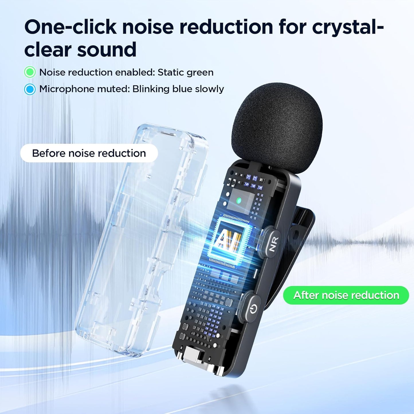 BOYA BY-V30 Wireless Lavalier Microphone,USB Type-C Mini Laple Mics for iPhone16,Android Smartphone,36H Battery,Noise Reduction,328FT Range Clip-on Condenser Mic for YouTube Interview TikTok