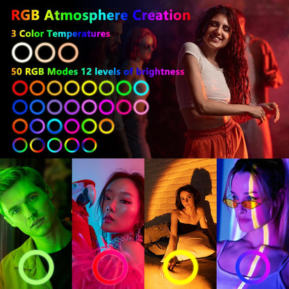 Overhead Phone Mount with Ring Light, 10’’ LED Selfie Light for Desk,with Stand and Phone Holder for iPhone and Camera,Overhead Tripod for Video Recording, Live Streaming, Zoom Meeting