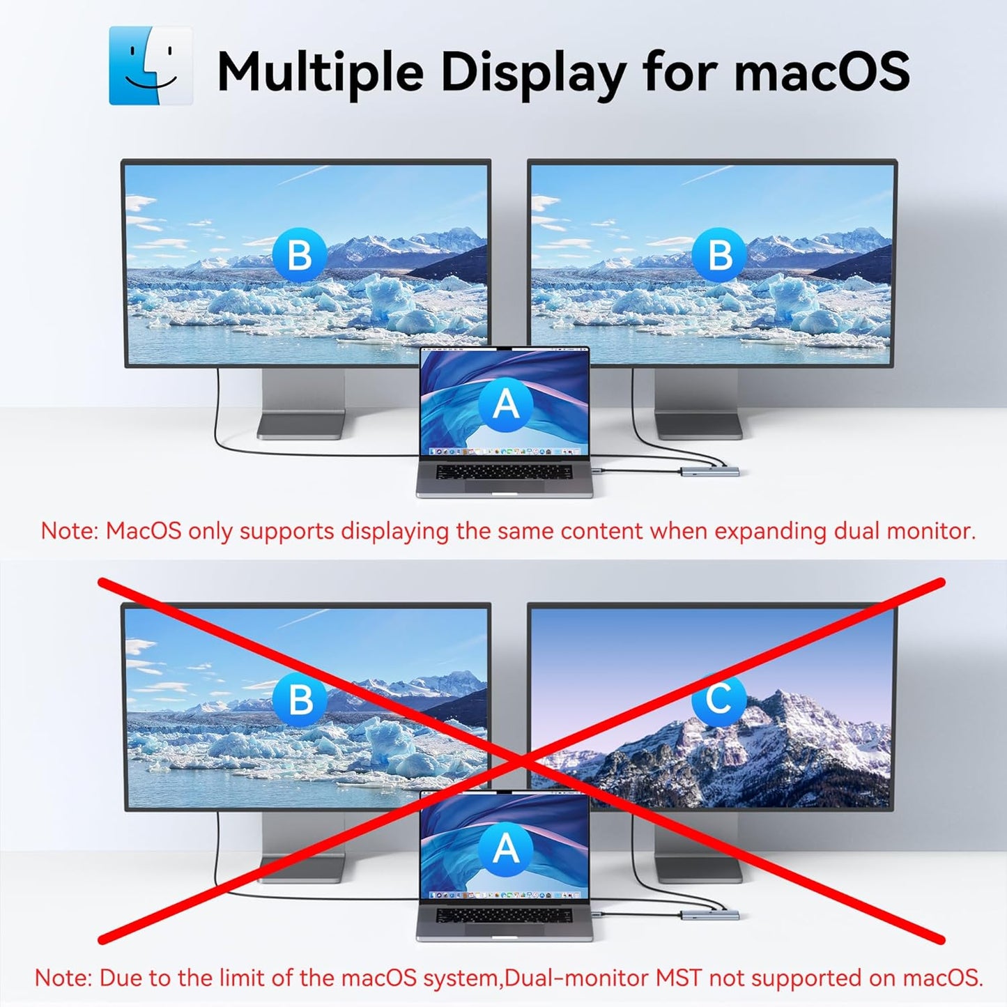 USB C Docking Station Dual Monitor 4K@60Hz DP Alt Mode, USB C Video Hub with 10Gbps Data Transfer, 100W PD Charging, USBC Splitter for Dell/HP/Lenovo, Portable Monitor and More Type C Devices