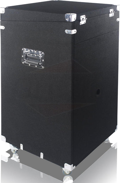 Griffin Rackmount Studio Mixer Flight Road Case (Ultimate-PROAudio) – 25U Mount Space Amp Cabinet Travel Trunk For Music Gear Recording Equipment – Portable DJ Sound Booth Carpet Rack Stand Cart