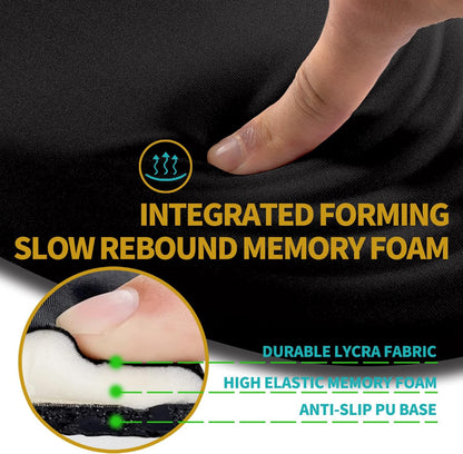 Hokafenle Ergonomic Mouse Pad Wrist Support with Stepped-Wedge Design, Wrist Rest Pain Relief Mousepad Filled with Memory Foam, Carpal Tunnel Mousepad for Wireless Mouse(12x8 inch, Black)