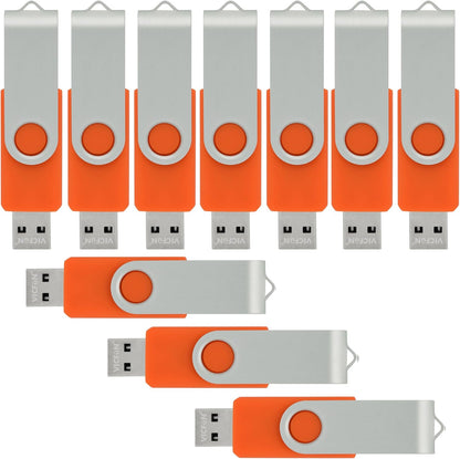 10 Pack 8GB USB Flash Drives USB 2.0 8GB USB Thumb Drive Pen Drive,Orange
