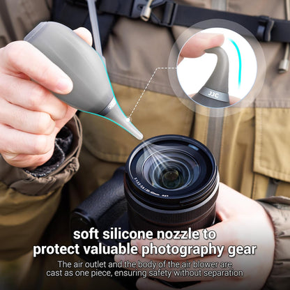 [Upgraded Version] Soft Tip Silicone Camera Dust Blower Lens Air Blower,Camera Lens Cleaner Air Blower for Sensor LCD Keyboards Filters Alcohol Ink Printing,Dust Blower Replace Canned Air-Blue