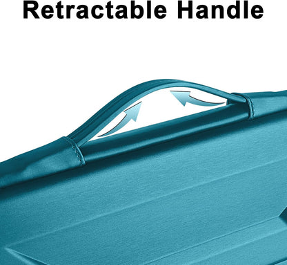 DOMISO 17 Inch Laptop Case Rugged Sleeve Waterproof Hard Shell Protective Cover Fits Most 17-17.3" Laptops/Dell XPS 17 / HP Envy 17 (Teal)