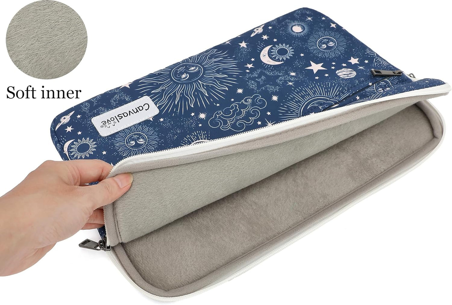 Canvaslove Laptop Sleeve Case Cover with Pocket for MacBook Pro 14 inch and 14 inch-14.4 inch HP, Lenovo, Dell, ASUS, Acer Notebook Computer（Sol De Mayo）