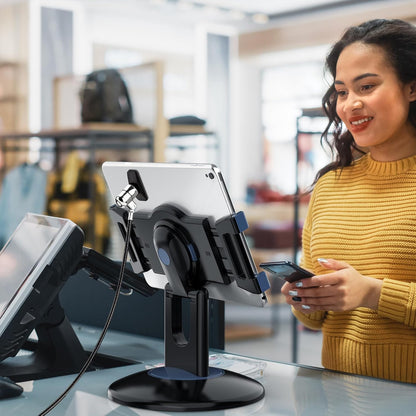 AboveTEK Laptop Lock, Tablet Lock Security Cable, 2 Keys Sturdy Steel iPad Locking Kit w/Adhesive Anchors, Anti Theft Hardware Protection for iPhone Mobile Notebook Computer Monitor MacBook Laptop