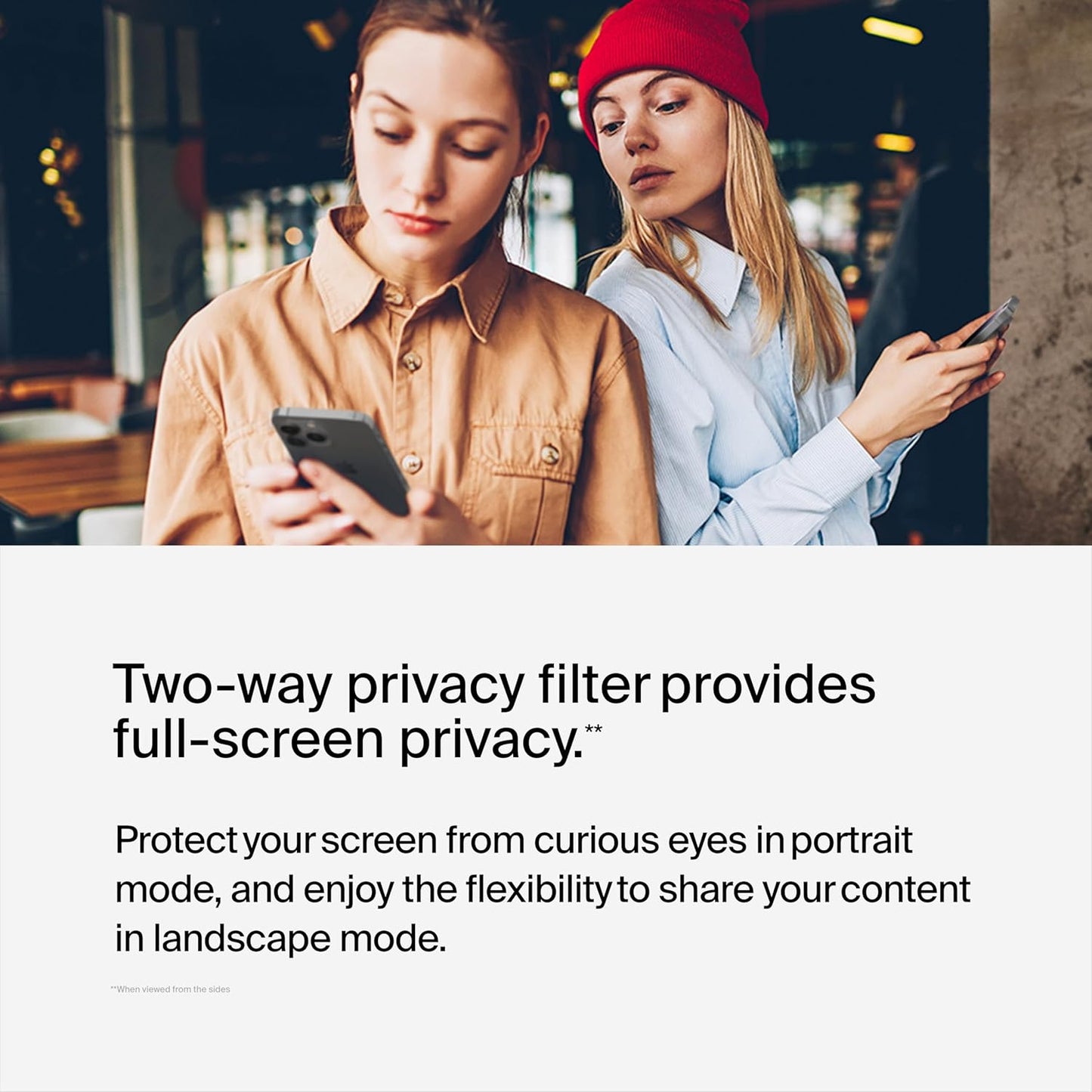 Belkin ScreenForce TemperedGlass Privacy Screen Protector for iPhone 14 Pro - Treated Surface with Anti-Fingerprint Coating and Included Easy Align Tray for Bubble Free Application