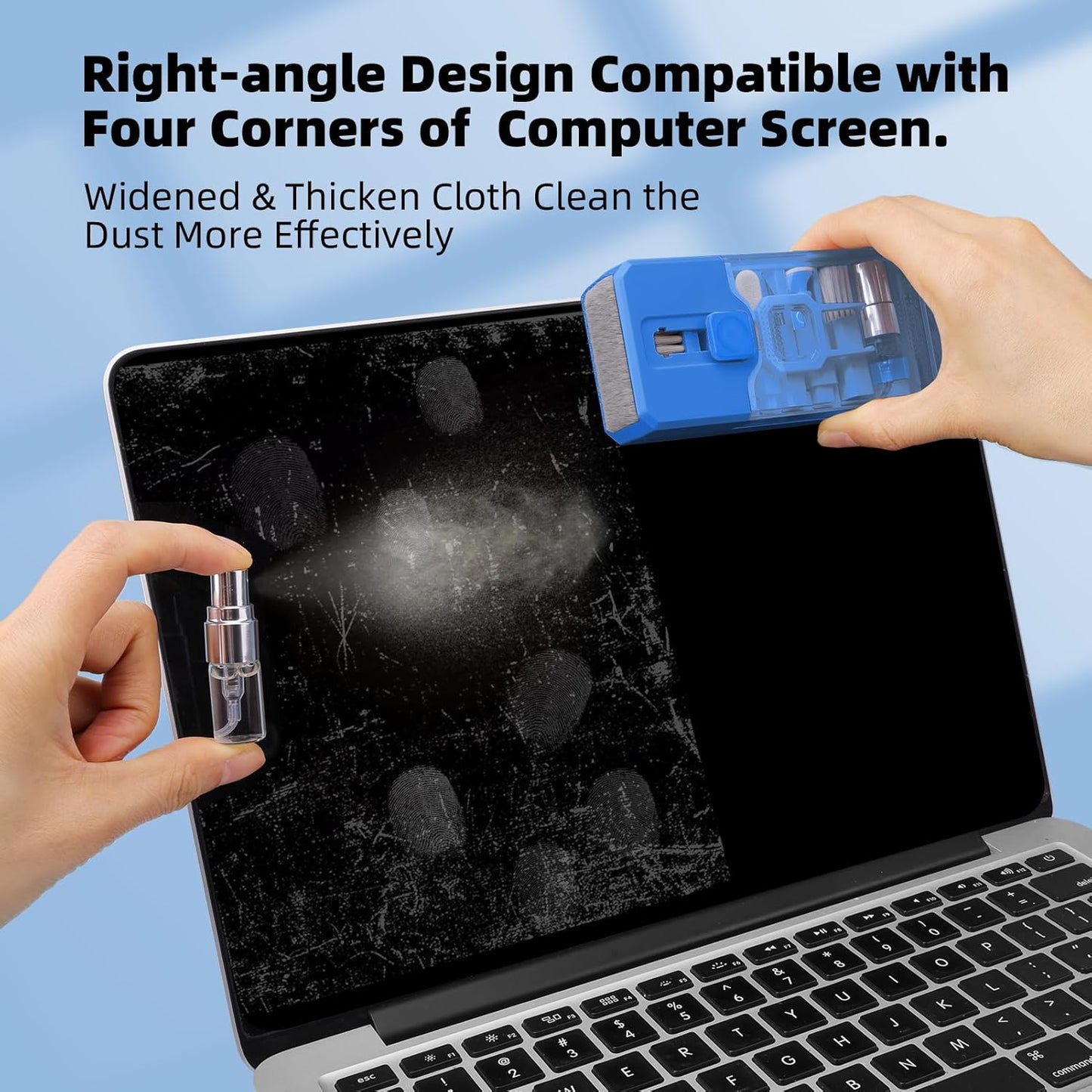 Ordilend Keyboard Cleaning Kit Laptop Cleaner, All-in-One Computer Camera Cleaning Kits Brush Tool, Multi-Function PC Electronic Cleaner for iPad iPhone Pro Earbuds Camera Monitor with Patent, SkyBlue