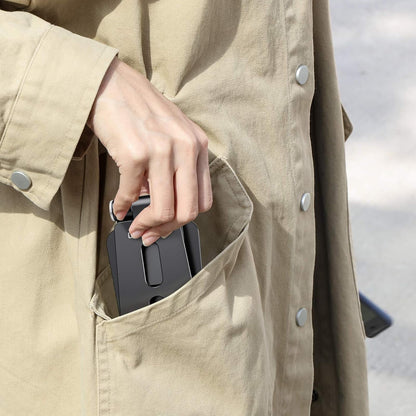 OMOTON Foldable Cell Phone Stand, C4 Portable Aluminum Phone Holder, Adjustable Phone Dock Cradle Compatible with iPhone 13/12/11 Pro Max, Samsung Galaxy, Small Tablets and Other Phones, Black