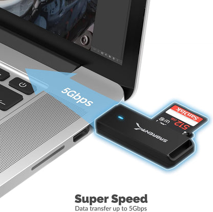 SABRENT USB 3.0 Micro SD and SD Card Reader (CR-T2MS)