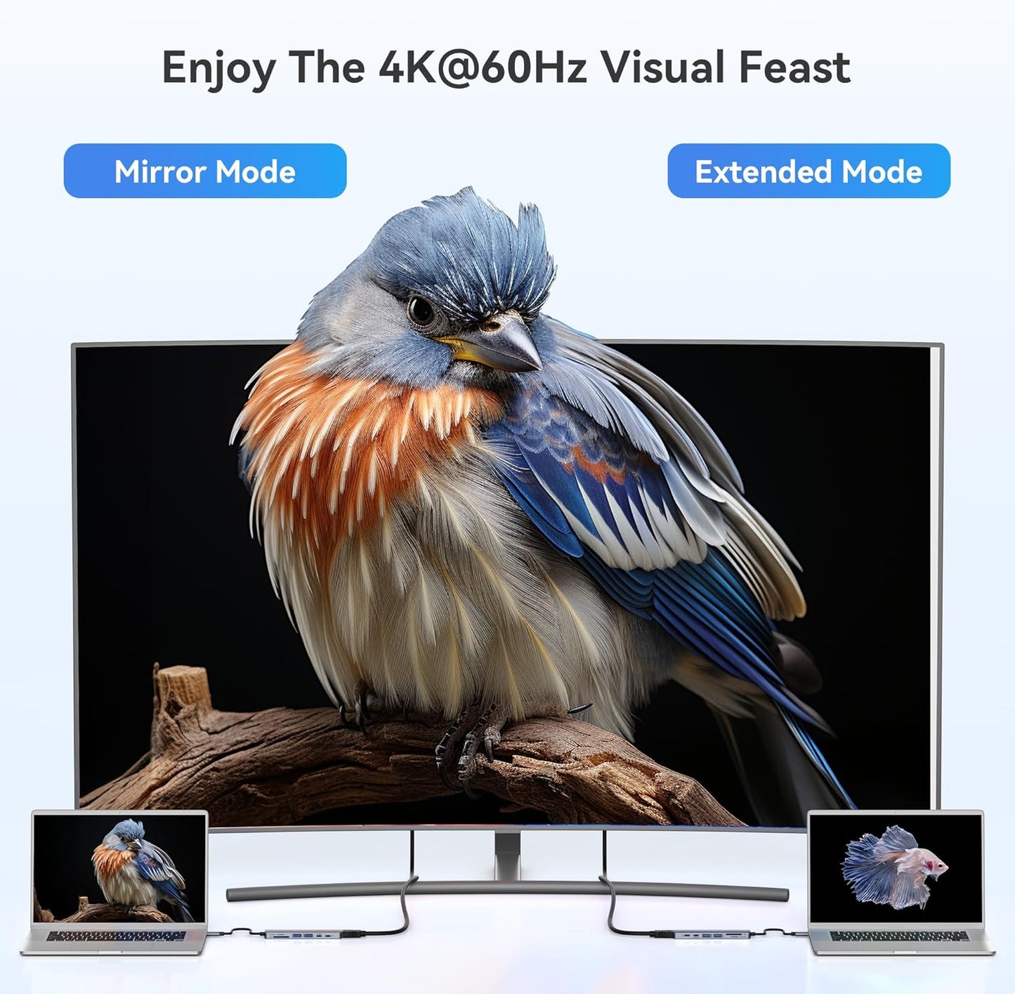 USB C Hub HDMI Adapter for MacBook Pro/Air, MOKiN 7 in 1 USB C Dongle with HDMI, SD/TF Card Reader, USB C Data Port,100W PD, and 2 USB 3.0 Compatible for MacBook Pro/Air, Dell XPS, Lenovo Thinkpad.