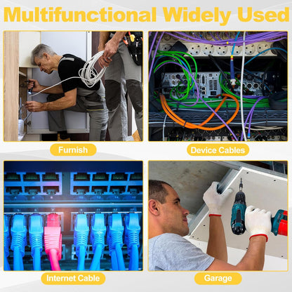 50 Pcs Distribution Rings Aluminum D Ring for Sorting Out Electric Cables, Cable Management, for Commercial and Residential Use, Silver(3 Inch)