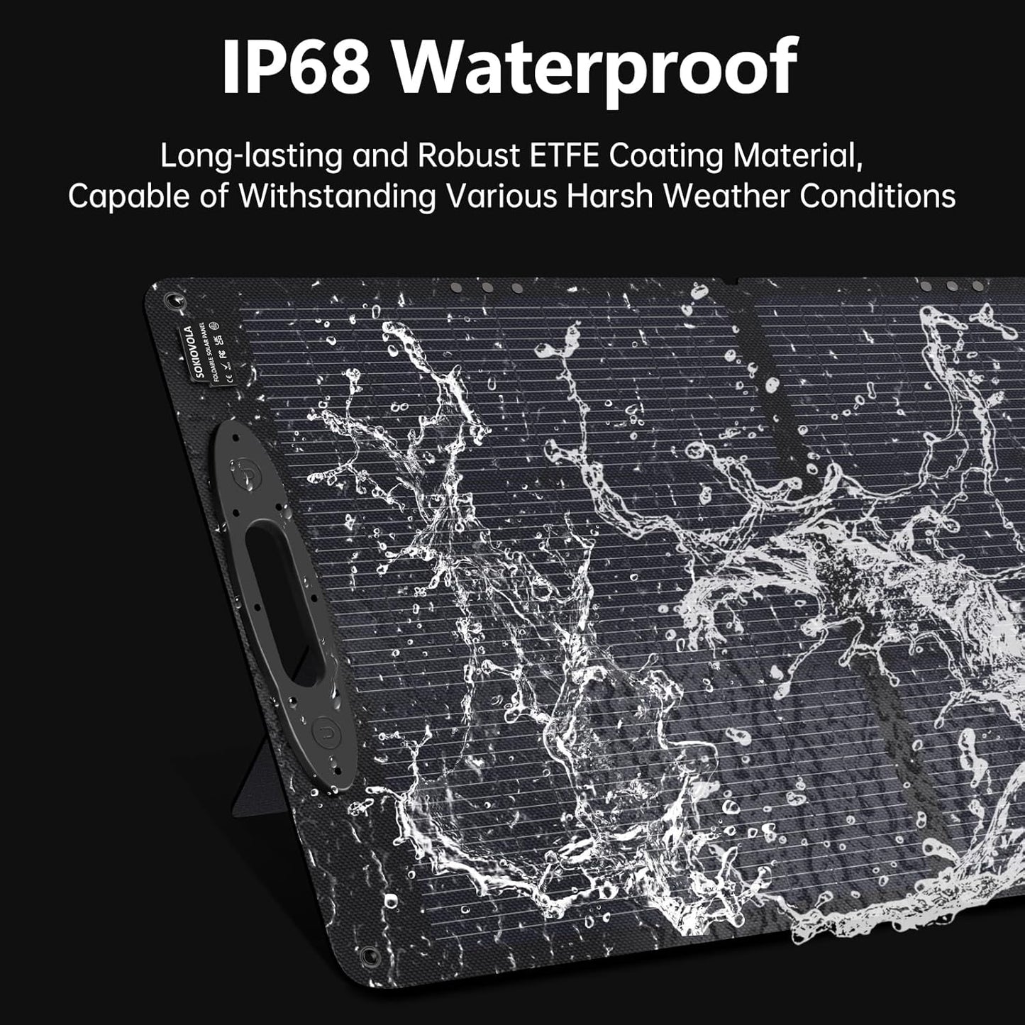 200W Portable Solar Panels,Foldable Solar Panel,IP68 Waterproof & Durable Up to 25% Efficiency N-Type 16BB Solar Cell ETFE Folding Solar Panel Kit,for Power Station Outdoor Camping RV