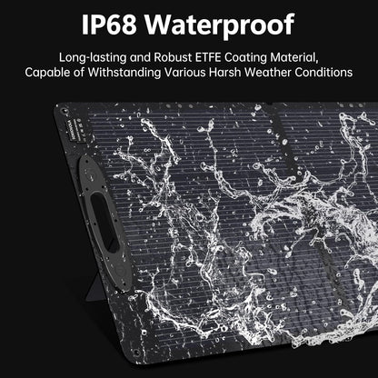 200W Portable Solar Panels,Foldable Solar Panel,IP68 Waterproof & Durable Up to 25% Efficiency N-Type 16BB Solar Cell ETFE Folding Solar Panel Kit,for Power Station Outdoor Camping RV
