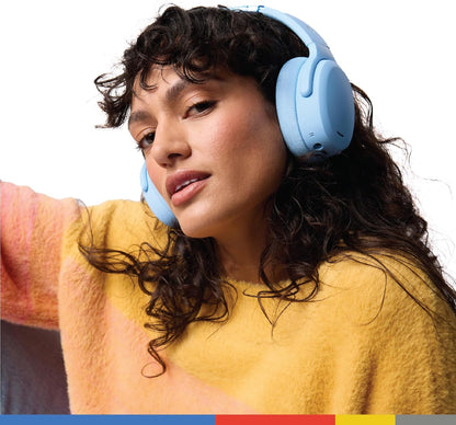 Skullcandy Crusher ANC 2 Over-Ear Noise Canceling Wireless Headphones with Sensory Bass and Extra Charging Cable, 50 Hr Battery, Microphone, Works with Bluetooth Devices - Preppy Summer Resort