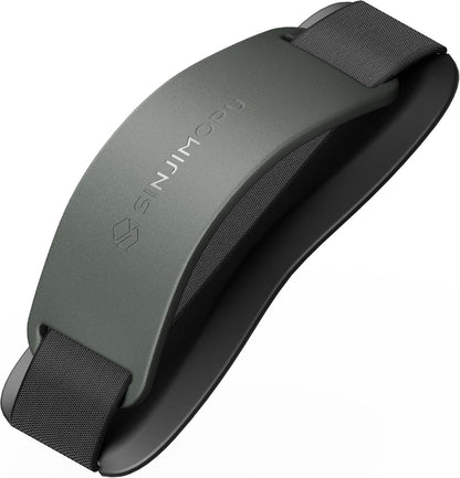 Sinjimoru Phone Grip with Silicone Band – Comfortable One-Hand Holder & Kickstand for Smartphones, Tablets, and eReaders for iPhone, Android, and Kindle Sinji Grip Silicone Olive Grey