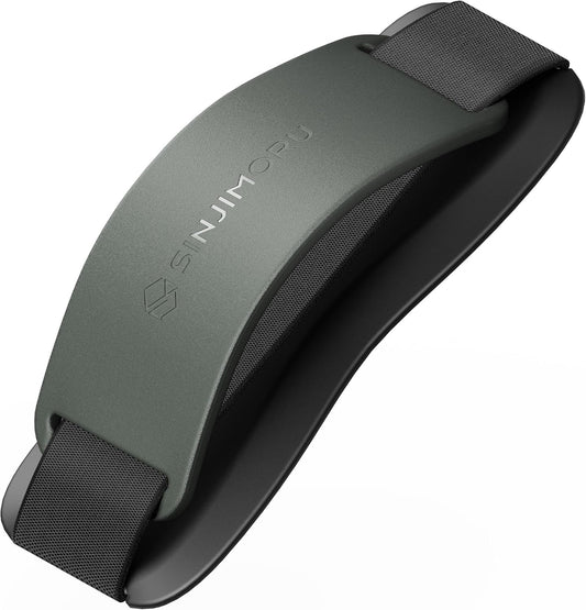 Sinjimoru Phone Grip with Silicone Band – Comfortable One-Hand Holder & Kickstand for Smartphones, Tablets, and eReaders for iPhone, Android, and Kindle Sinji Grip Silicone Olive Grey