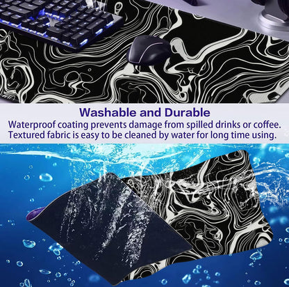 Minimalist Abstract Line XL Mouse Pad, Suitable for Home Office and Study Keyboard Mouse Pad 35.4 x 15.7 x 0.12 Inches