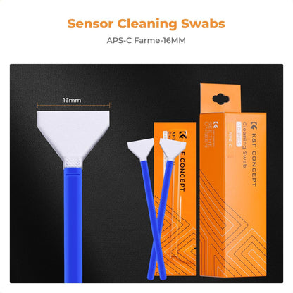 K&F Concept 10 Pack APS-C-Frame Sensors Cleaning Swabs, DSLR SLR Digital Camera Dry CCD CMOS Clean Swabs Compatible with Nikon Sony Canon DSLR Camera Sensor