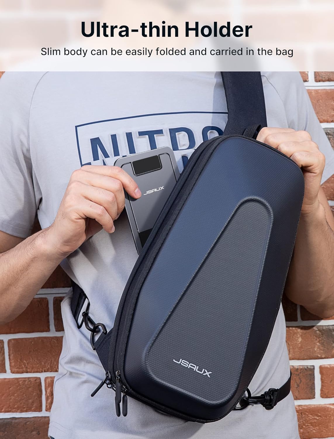 JSAUX Cell Phone Stand [2-Pack] Foldable Aluminum Adjustable Phone Holder for Desk Portable Travel Holder Office Desk Accessories Compatible with iPhone 15 14 13 12 11 Pro Max X Samsung S24 S23 Grey