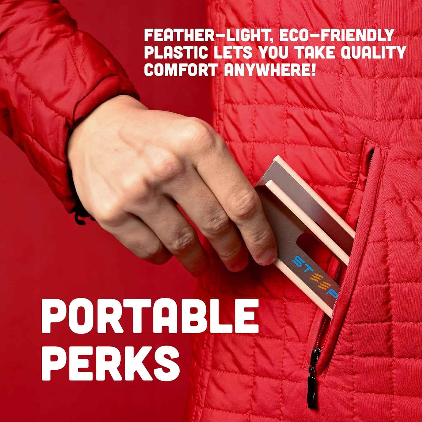 Steepy Portable Laptop Stand for Desk – Adjustable Height, & Portable Laptop Holder – Ergonomic Computer Stand for Cooling & Comfort – Slip-Proof, Sturdy Design – Universal Fit for 13-17 Inch Devices