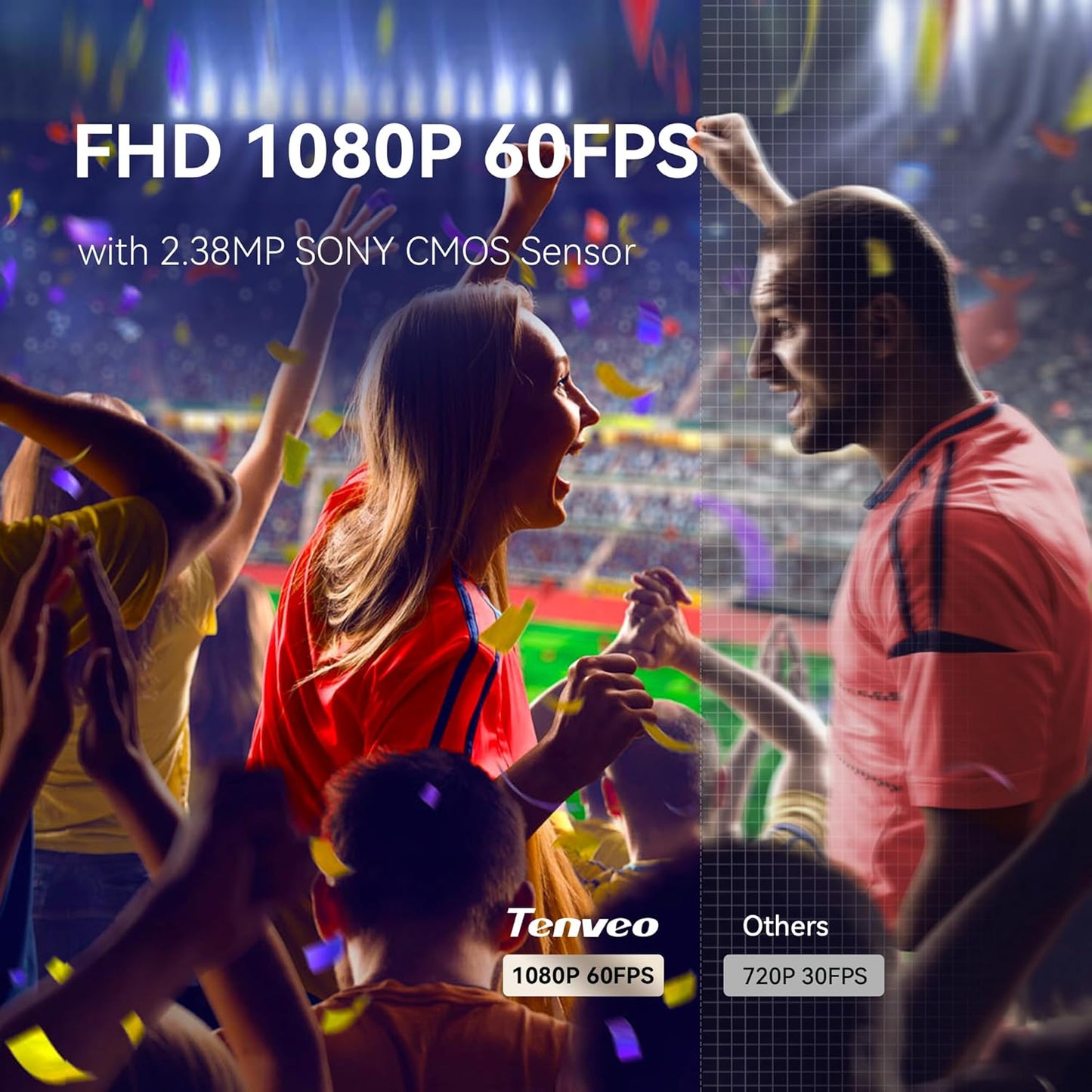 Tenveo 20X Optical Zoom PTZ Conference Room Camera, USB3.0/HDMI FHD 1080P 60FPS, for Video Conferencing Business Meeting Live Streaming Church Services Worship Events Education Zoom Teams OBS