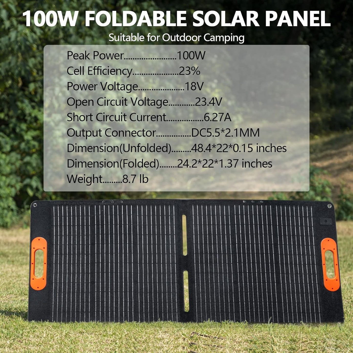 ALLWEI 300W Solar Generator with 100W Solar Panel Included, 280Wh Portable Power Station with AC Outlet USB Port, Solar Powered Battery Generator for Outdoor Camping, Home Backup, Power Outage