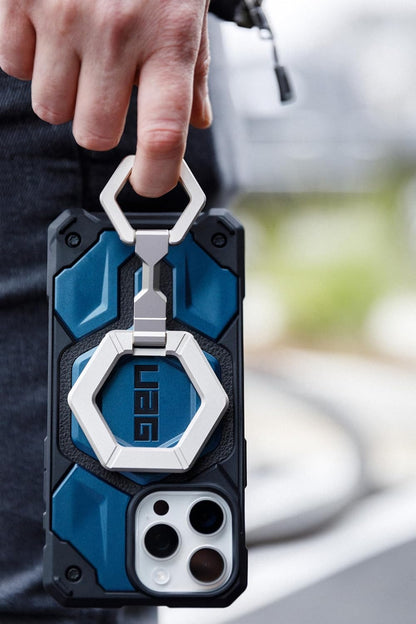 URBAN ARMOR GEAR UAG Magnetic Phone Ring Stand Compatible with MagSafe Magnet, Removable Metal Finger Ring Grip & 360 Rotation Adjustable Kickstand for iPhone 16/15, Galaxy S25, S24, Titanium