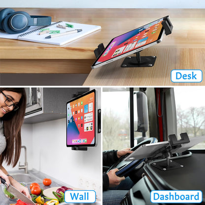 iPad Wall Mount, Universal 360° Rotating Tablet Wall Mount Holder, Phone Holder Arm Bracket, Compatible with 4.7"-12.9" Devices Including iPad Pro, Mini, Air - Ideal for Home, Office Use