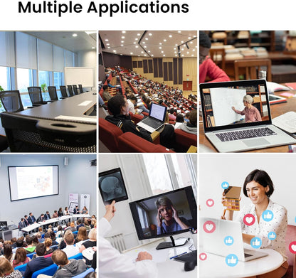 PTZ Camera 20X Optical Zoom Conference Room USB3.0 HDMI 1080P 60FPS Wide Angle for Video Conference Meeting Church Live Streaming Education Works with Zoom Webex OBS YouTube