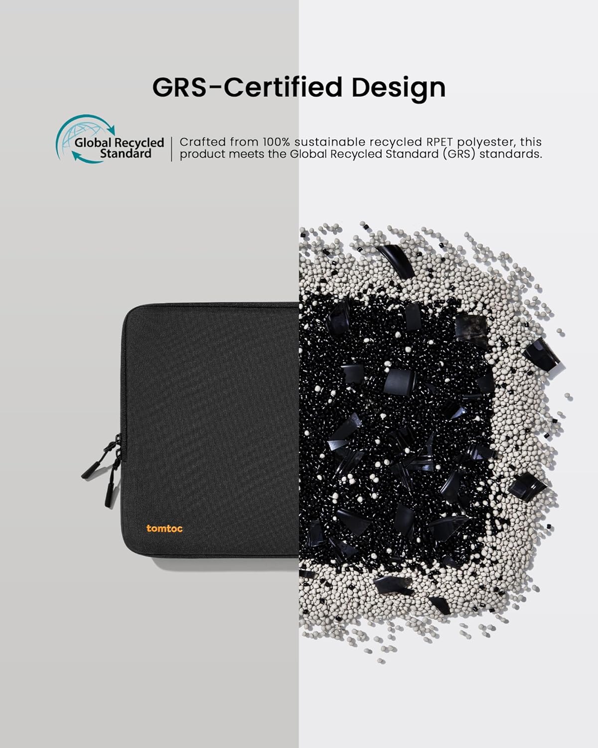 tomtoc 360° Protective Laptop Sleeve for 13-inch New MacBook Air M4/A3240 2025, M3/A3113, M2/A2681 M1/A2337 A2179 A1932, 13-inch MacBook Pro M2/A2686 M1/A2338, Water-Resistant Computer Case Bag