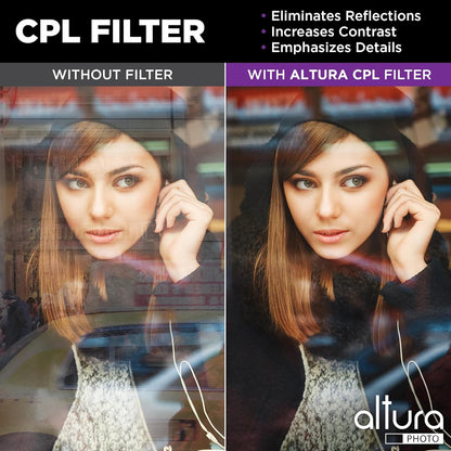 Altura Photo 52mm Lens Filter Kit - Multi-Coated UV Protector, CPL Polarizing and ND Neutral Density Filters + Case for Camera Accessories & Lenses