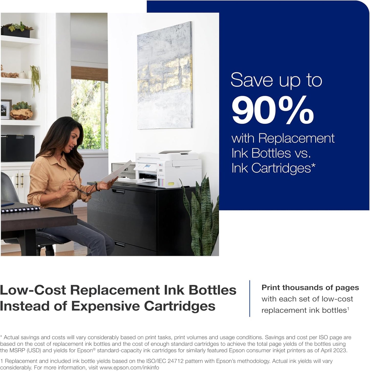 Epson EcoTank ET-4800 Wireless All-in-One Cartridge-Free Supertank Printer with Scanner & EcoTank ET-2850 Wireless Color All-in-One Cartridge-Free Supertank Printer with Scan