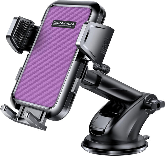 Universal Car Phone Holder for Dashboard Windshield, Hands Free Phone Mount for Car, Automobile Cradles Desk Phone Holder Stand with Suction Cup for iPhone, Samsung, LG and All Android Smart Phones