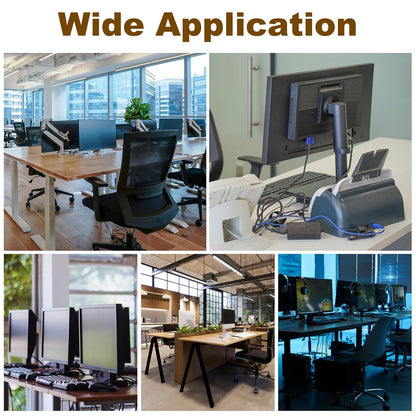 uxcell 5 Pcs 53mm (2.09 Inch) Desk Grommet, Plastic Cable Hole Cover, Wire Cord Cable Organizer for Home Office Computer Desk Cabinet, Brown