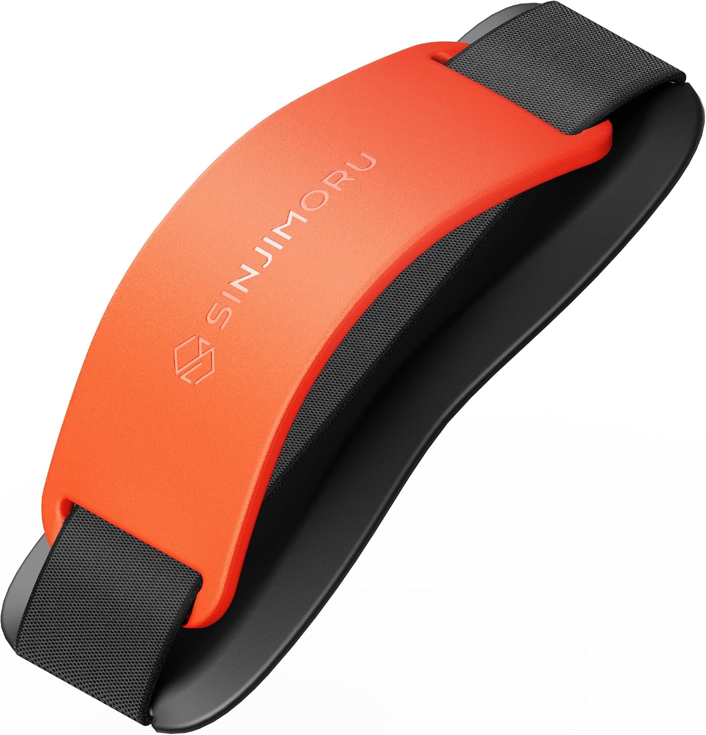 Sinjimoru Phone Grip with Silicone Band – Comfortable One-Hand Holder & Kickstand for Smartphones, Tablets, and eReaders for iPhone, Android, and Kindle Sinji Grip Silicone Clementine