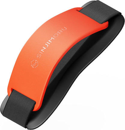 Sinjimoru Phone Grip with Silicone Band – Comfortable One-Hand Holder & Kickstand for Smartphones, Tablets, and eReaders for iPhone, Android, and Kindle Sinji Grip Silicone Clementine