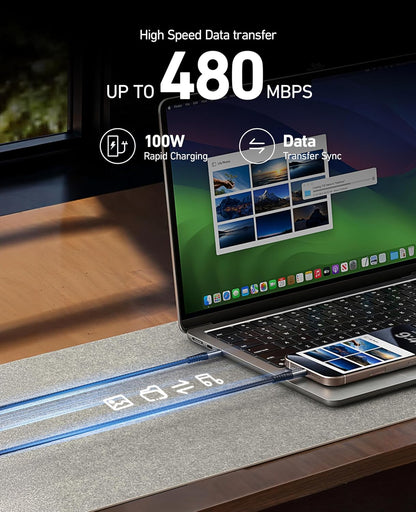 USB Type C Cable Fast Charging, 5 Pack[3/6/6/10/10FT] Braided C Charger Cables Compatible with iPhone 16/15, Samsung Galaxy S10 S9 S8 Plus, Note 10 9 8, LG V50 V40 G8 G7(Grey)