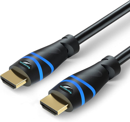 BlueRigger 8K HDMI Cable (10FT - 3 Pack, 8K 60Hz HDR, 4K 120Hz, High Speed 48Gbps with Ethernet, eARC, 3D, HDCP 2.3) - Compatible with PS5, Xbox, Roku, Apple TV, Switch, PC