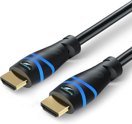BlueRigger 8K HDMI Cable (10FT - 3 Pack, 8K 60Hz HDR, 4K 120Hz, High Speed 48Gbps with Ethernet, eARC, 3D, HDCP 2.3) - Compatible with PS5, Xbox, Roku, Apple TV, Switch, PC