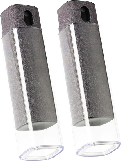 2 Pcs Screen Cleaner Kit, 3-in-1 Touchscreen Mist Cleaner Spray Bottle Tool & Microfiber Cloth for Phone/Laptop/Tablet/TV/Monitor/Car Screens(Grey)