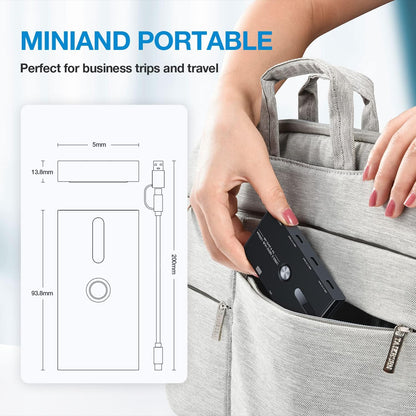 10Gbps USB C Hub, 6 Ports USB C Splitter, Type-C and USB 3.2 to USB C Hub for PC, Laptop, MacBook Pro/Air, iMac, Surface Pro, Chromebook, Etc(HUB ONLY, Not Support Charging/Monitor)