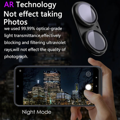 2 Pack Camera Lens Protector for iPhone 16 / iPhone 16 Plus,[Not Easy to Breakn ] AR Tempered Glass Strong Adsorption Metal Camera Cover Screen-Black