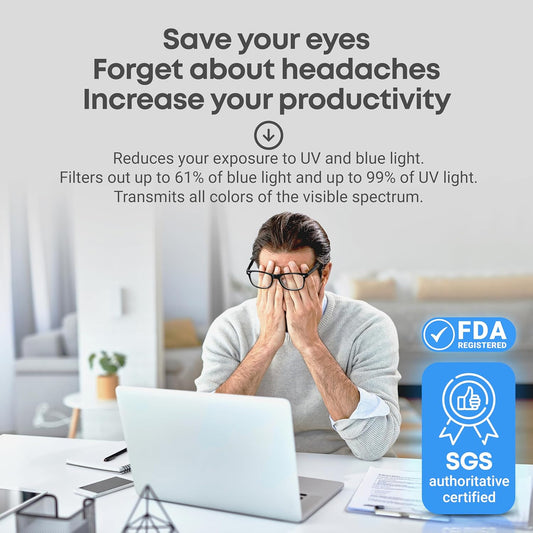 14 inch Blue Light Blocking Screen Protector Panel for 16:9 Widescreen Computer Monitor and Laptop - PC Anti-UV Eye Protection Filter Film - Anti-Scratch Diagonal Frame Shield [2 Pack]