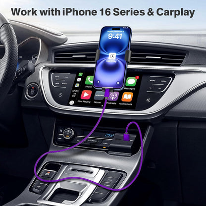 Elebase for iPhone 16 Pro Max Car Charger Cable 1.5/3.3/6.6FT 3 Pack,Type C Charging Cord for Car iPhone 16 Plus 15,Kindle Fire HD 2022 12th,10 9th,8 10th Generation,Samsung Galaxy S24,S23,A54 Flip 6